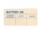 64 BATTERY TEST OK DECAL