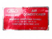 71-73 MUST A/C CHARGE DECAL