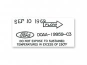 70 AIR COND. DRYER DECAL